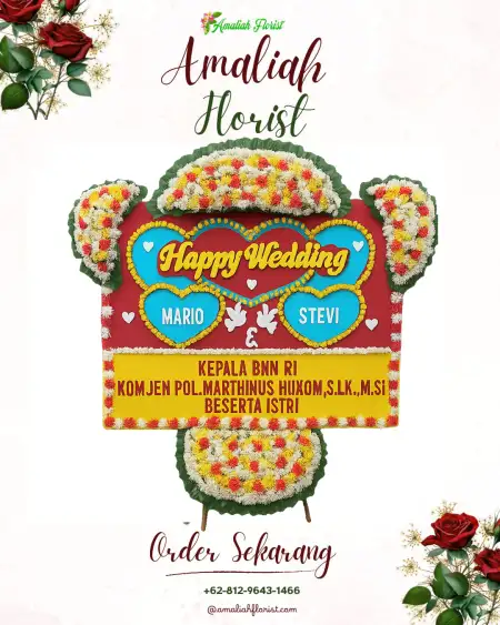 Papan Bunga Pernikahan Hargorejo
